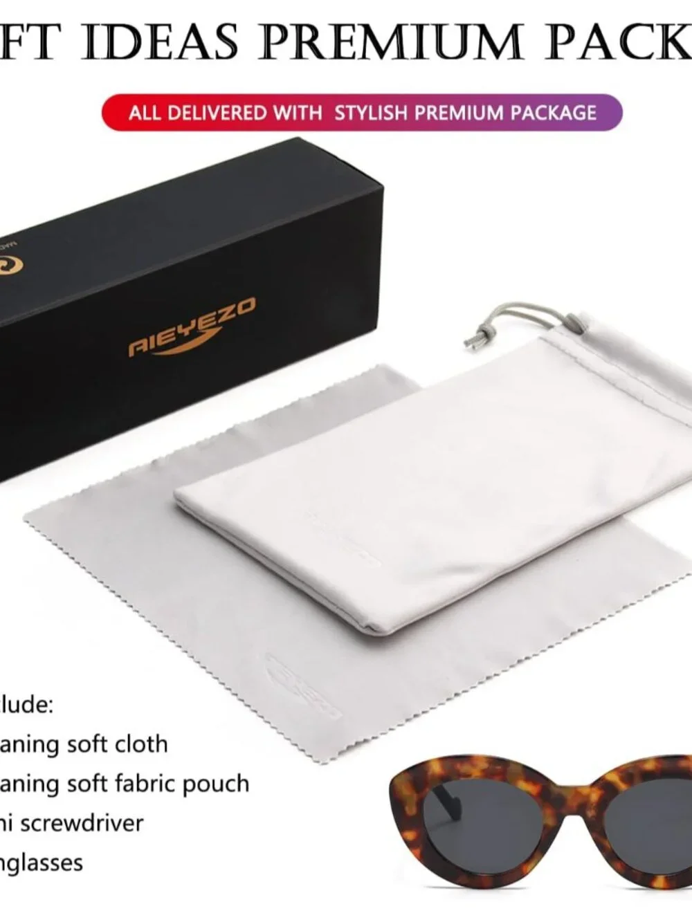 Elegant Oversized Cat Eye Sunglasses with Tortoise Frame - Women's Retro Fashion